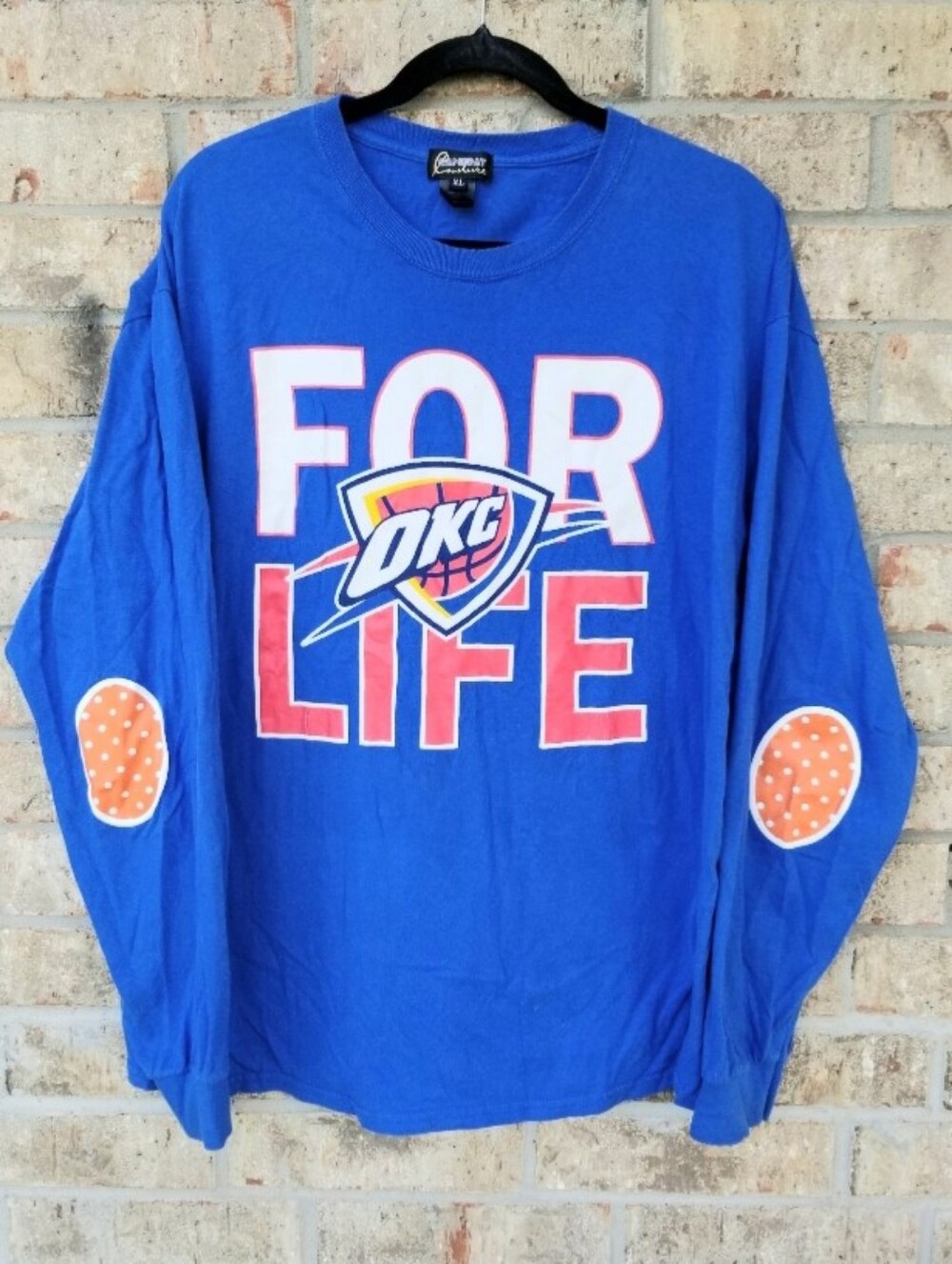 OKC Thunder BLUE Oklahoma City (Women XL) Gameday Couture T-Shirt LongSleeve NBA